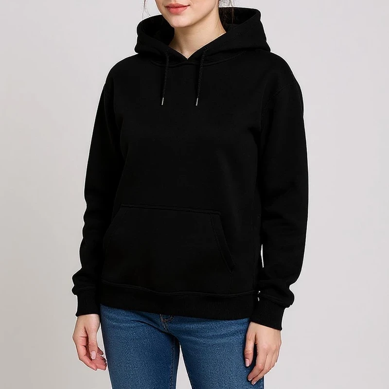 هودی مشکی زنانه مدل LNG300