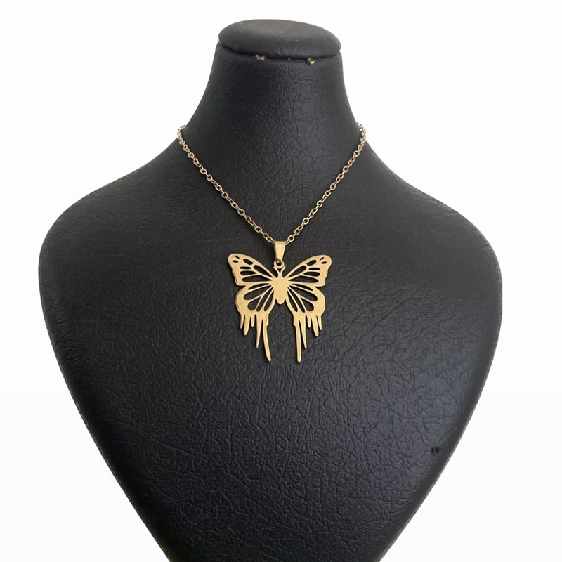 گردنبند طرح پروانه طرح 5065