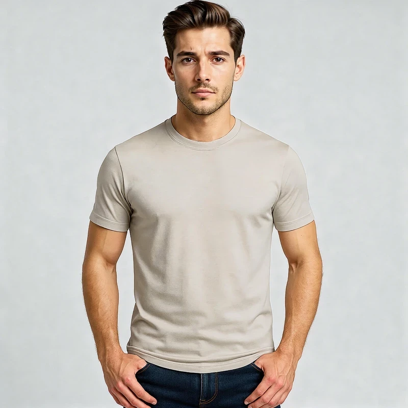 تی شرت آستین کوتاه ساده مردانه مدل A505